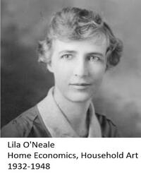  grayscale portrait of Lila O'Neale with slight smile and short wavy hair, wearing a collared shirt
